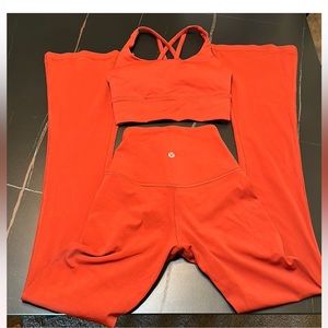 Lululemon align high rise mini flared pants and bra set